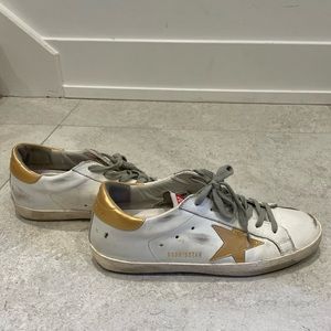Golden Goose Superstar sneakers white and gold